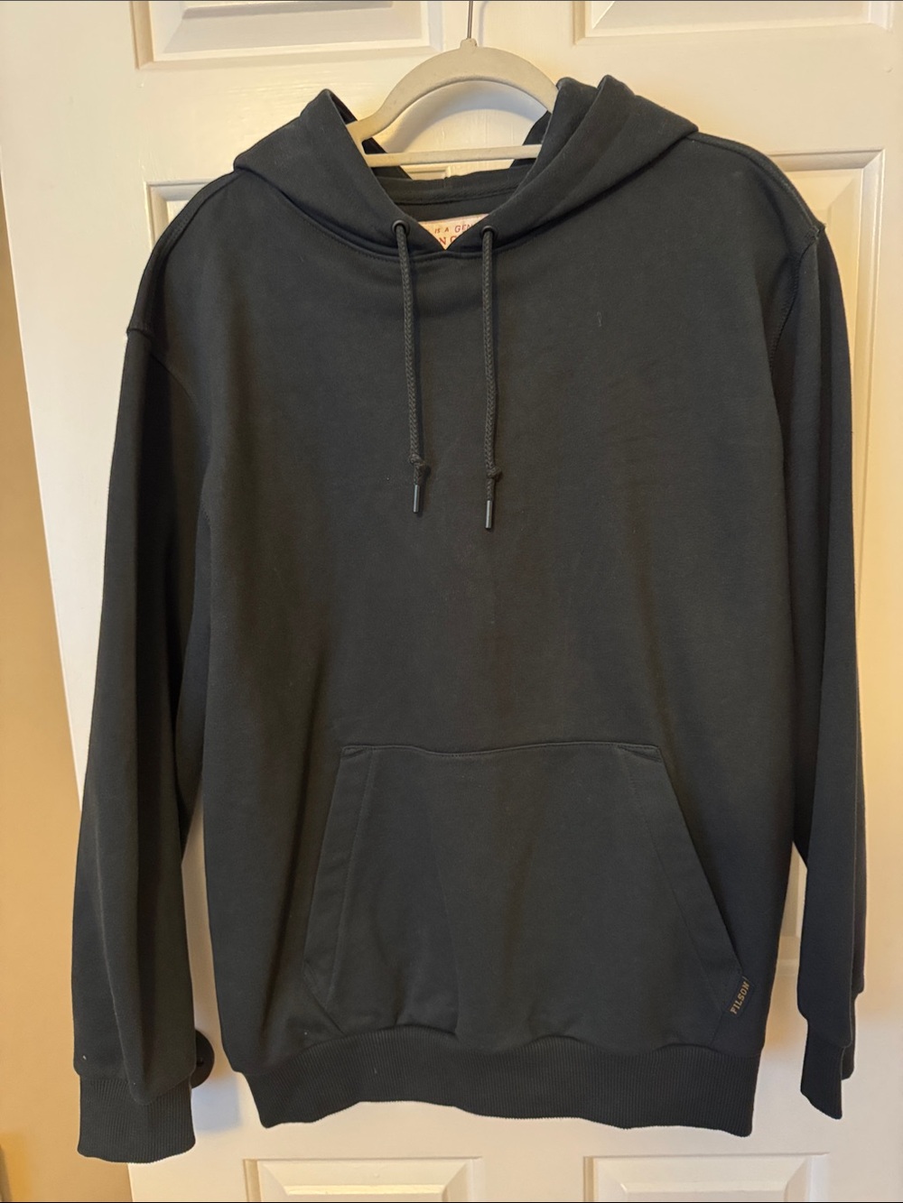Filson Black Lightweight Hooded Shirt Jacket